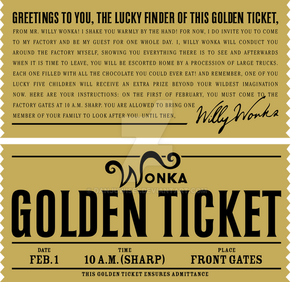 Willy Wonka's Golden Ticket by danjuwise1 on DeviantArt
