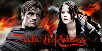 Peeta and Katniss on Fire