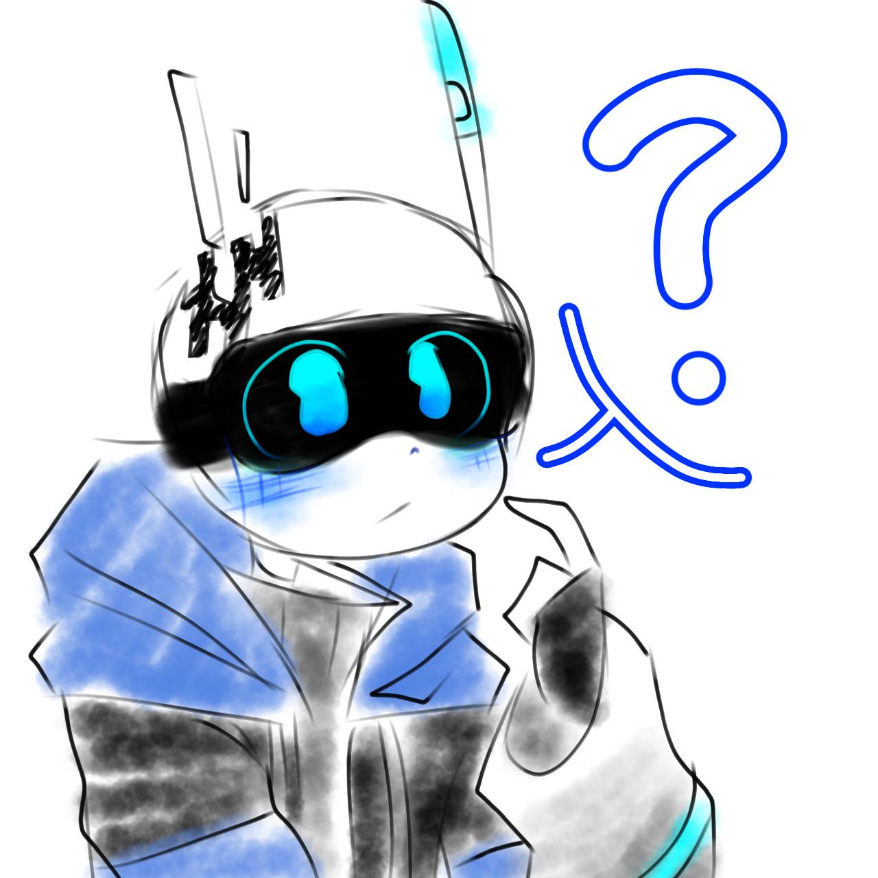 Quick doodle of my sans (Decipher!Sans) by SecurityError on DeviantArt