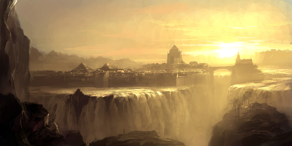 Waterfall city