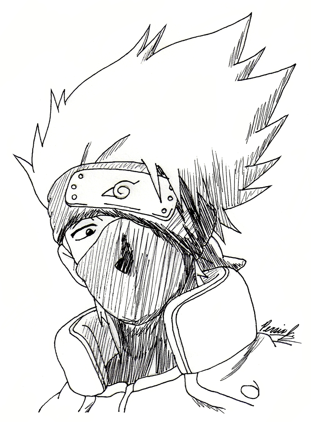 Kakashi Hatake Drawing  Cool drawings, Drawings, Sketches easy