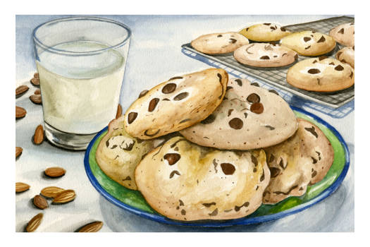 Chocolate Chip Cookies with Almond Milk