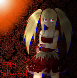 [My new OC]. Amira- Happy Halloween! by Aria-no-blaze