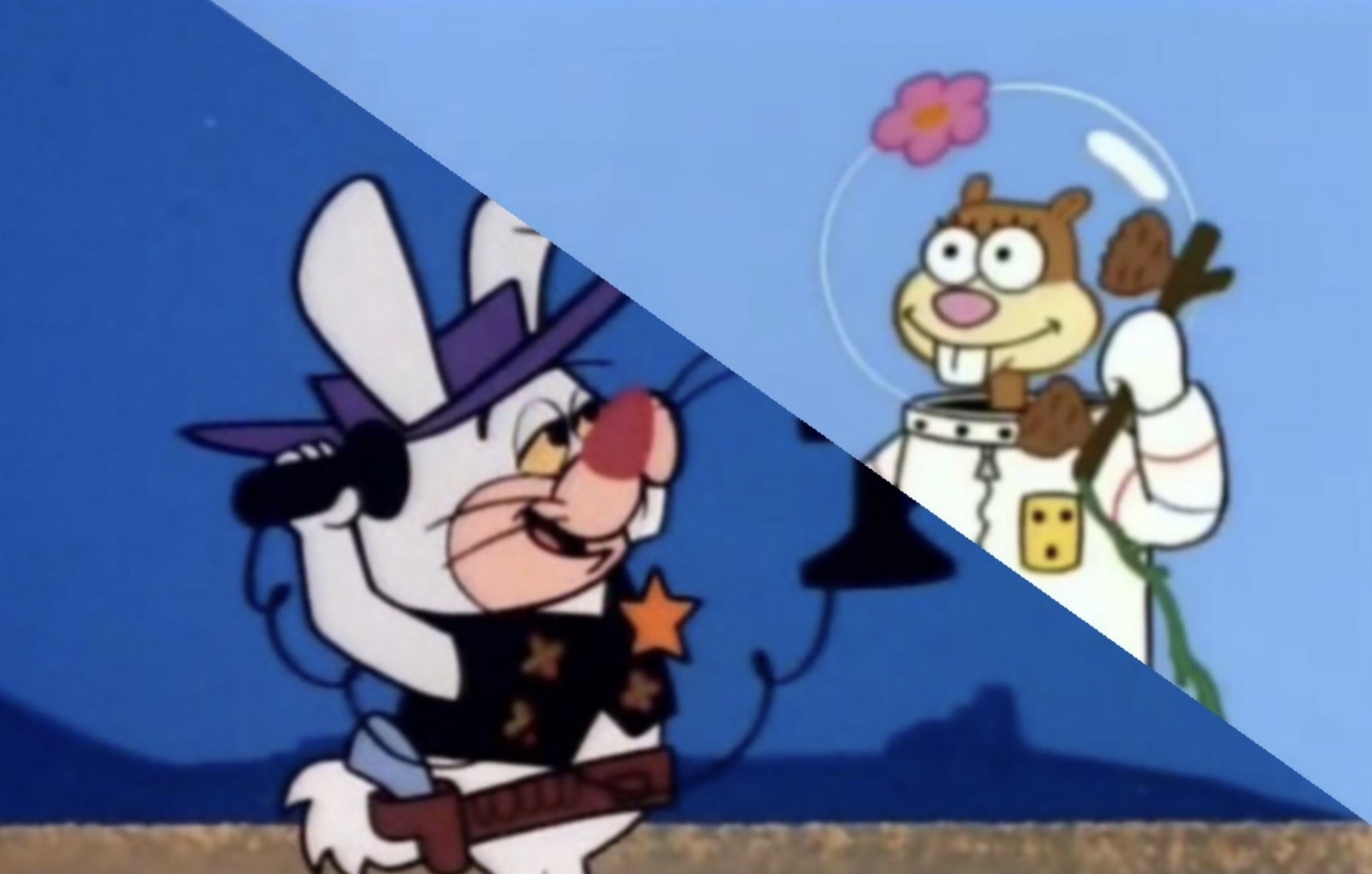 Sandy Cheeks and Ricochet Rabbit by Davidlearned on DeviantArt