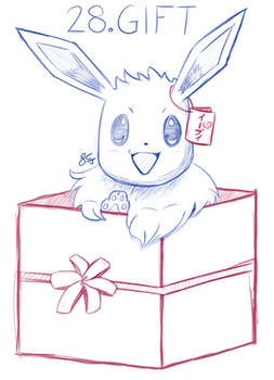 Inktober Day 28: Gift-Boxed Eevee