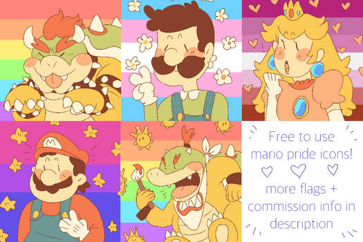 free mario  pride icons !