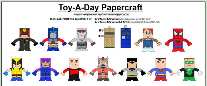 Toy-A-Day Papercraft