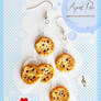 Clay Chocolate Chip Cookie Earrings