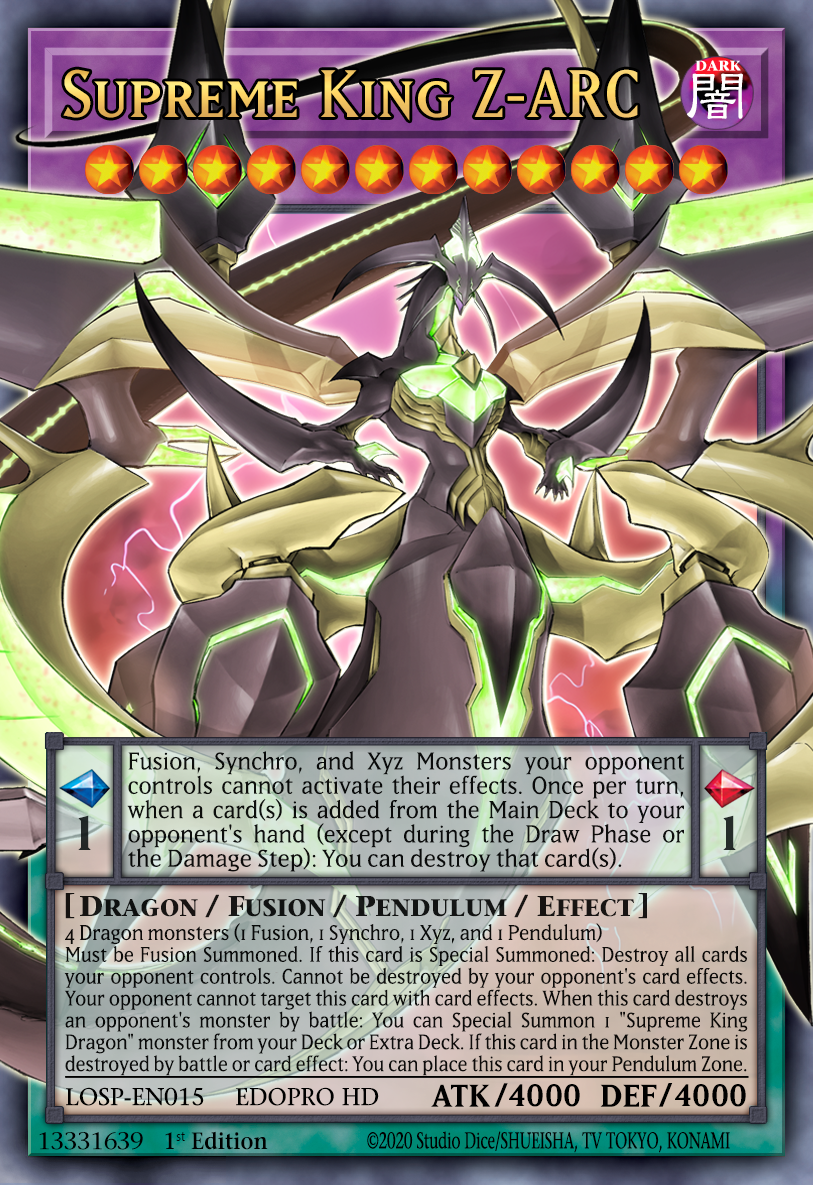 yugioh supreme dragon king zarc deck Supreme King Z-ARC | How to obtain, Decks & Usage Statistics