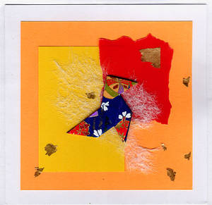 bird/Pajarita origami card-carte cocotte en papier