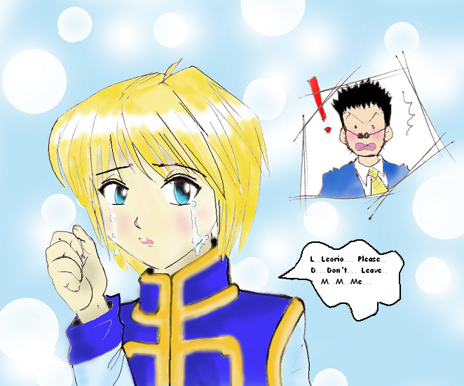 Kurapika Pleads Leorio by TiffanyLye on DeviantArt