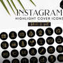 Black   Gold Instagram Cover Icons