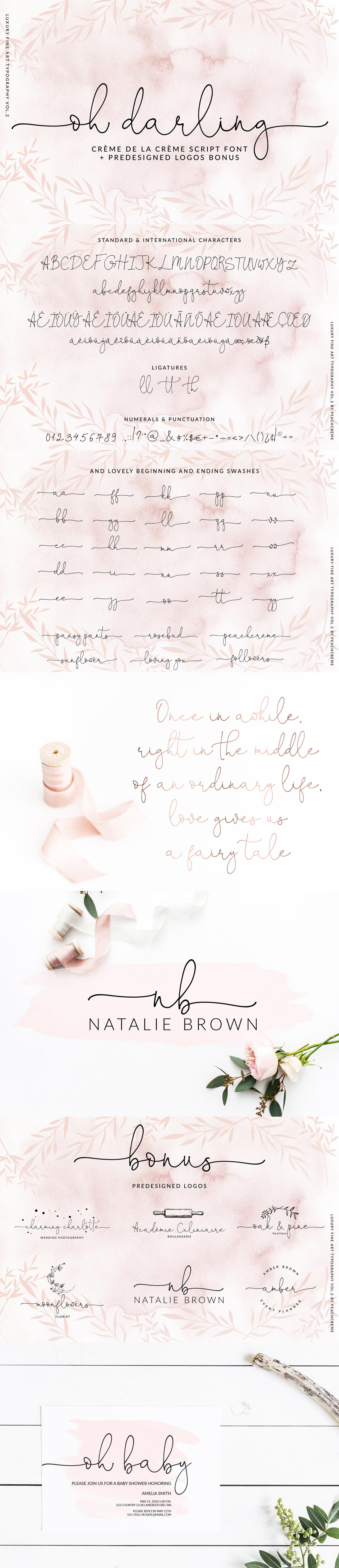 Oh Darling Ethereal Script Font by rifillezea on DeviantArt