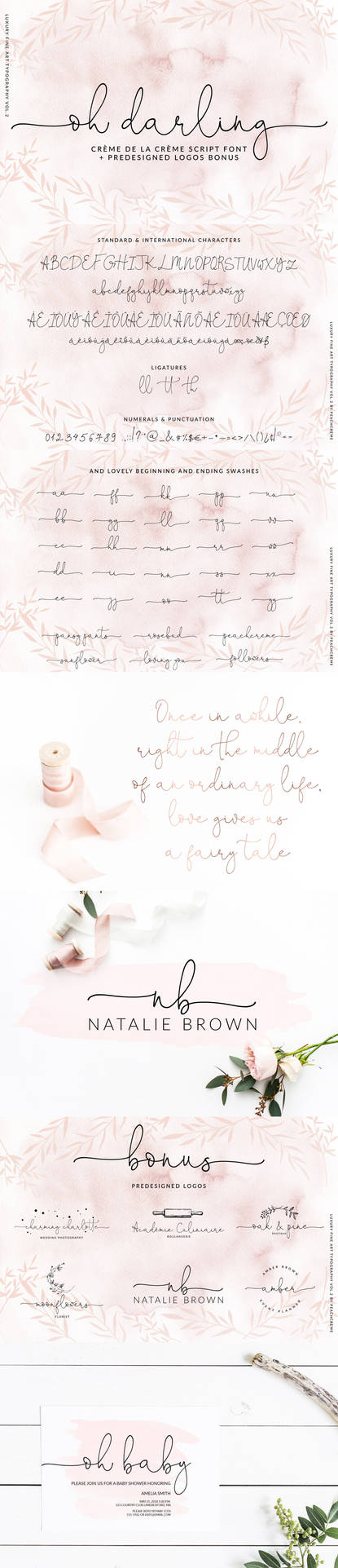 Oh Darling Ethereal Script Font by rifillezea on DeviantArt