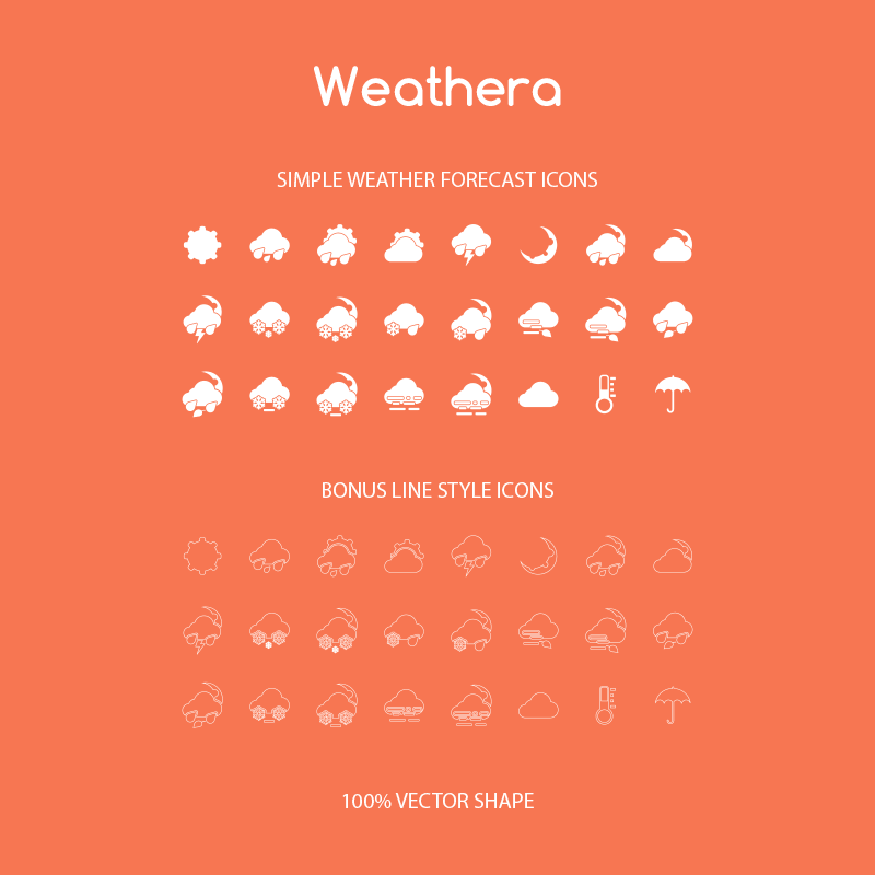 Freebie - Simple Weather Icons