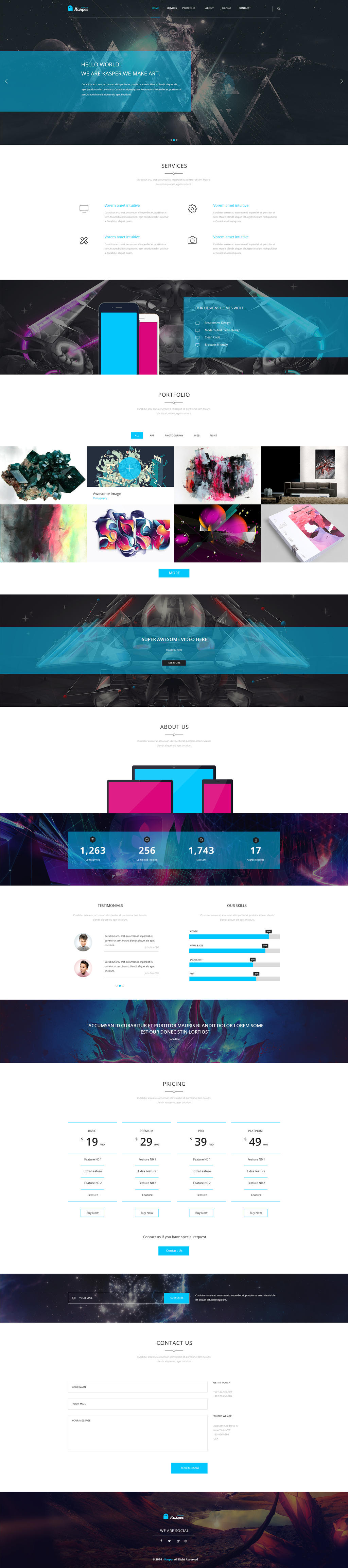 Freebie - Kasper,Creative PSD Template