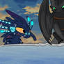 Toothless and Lumina
