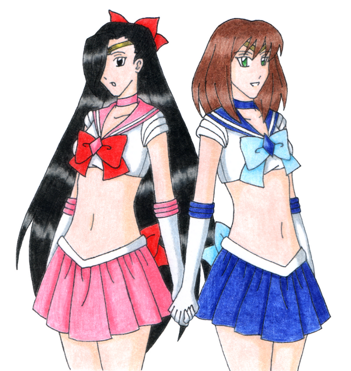 Sailor Koto and Sailor Iruka