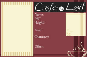 cafe character template