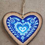 Slavic folklore - wooden heart decor