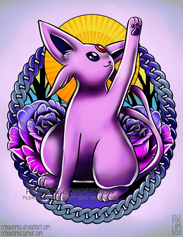 Espeon Tattoo Design 3