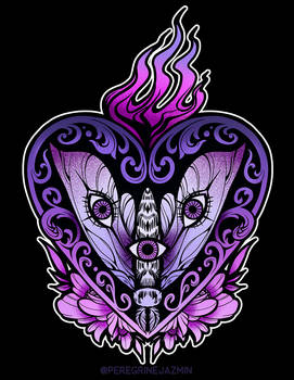 Moth Heart Purple