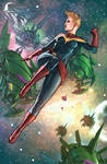 Captain Marvel Carol Danvers in Space