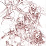 X Men poster pencils