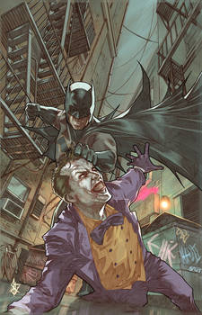 batman and the joker roughhousing