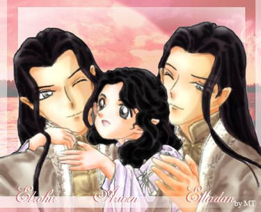 Elrond's children in my anime style