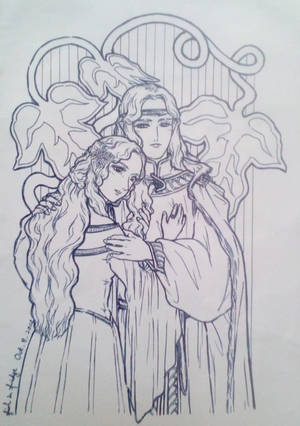 Finrod and Amaire by fish-in-fridge