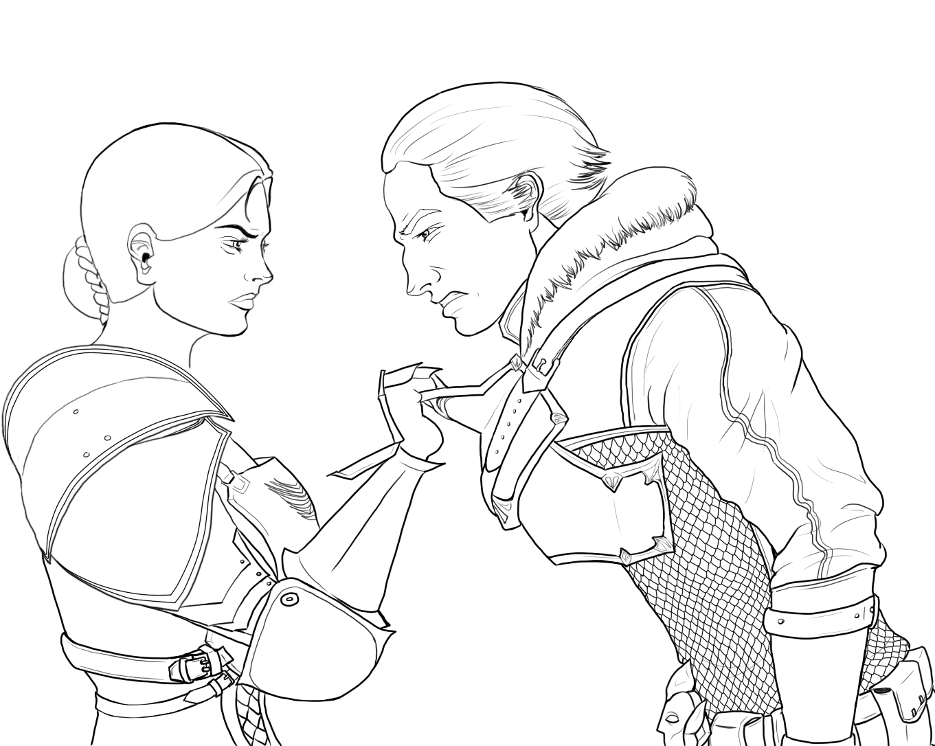 Kahrin and Sebastian - LINEART