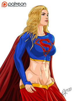 Super Girl 04 done in cell shading style