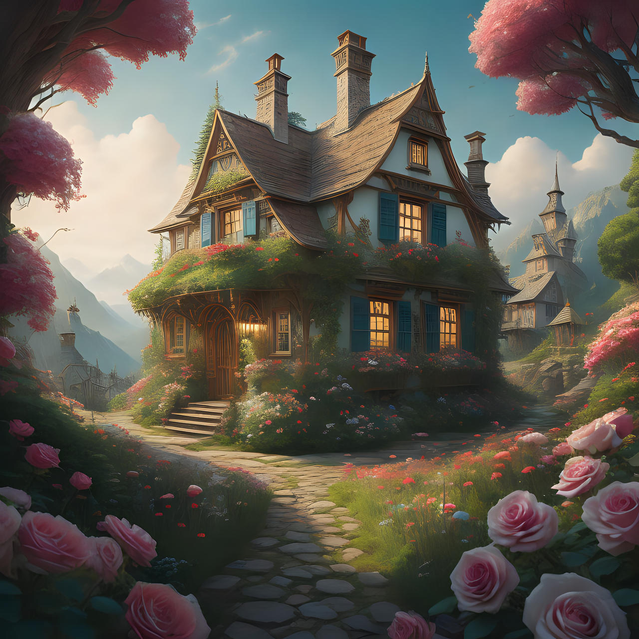 Rose house 1 by Pearlflower123 on DeviantArt