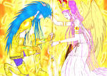 Athena and her Golden Saint by 000SkyArrow000