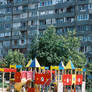 Playground by residential building