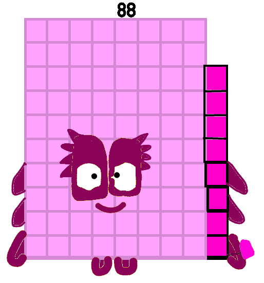 Numberblocks 880 Fanmade Numberblock 88 by RyanMakeNumberblocks on DeviantArt