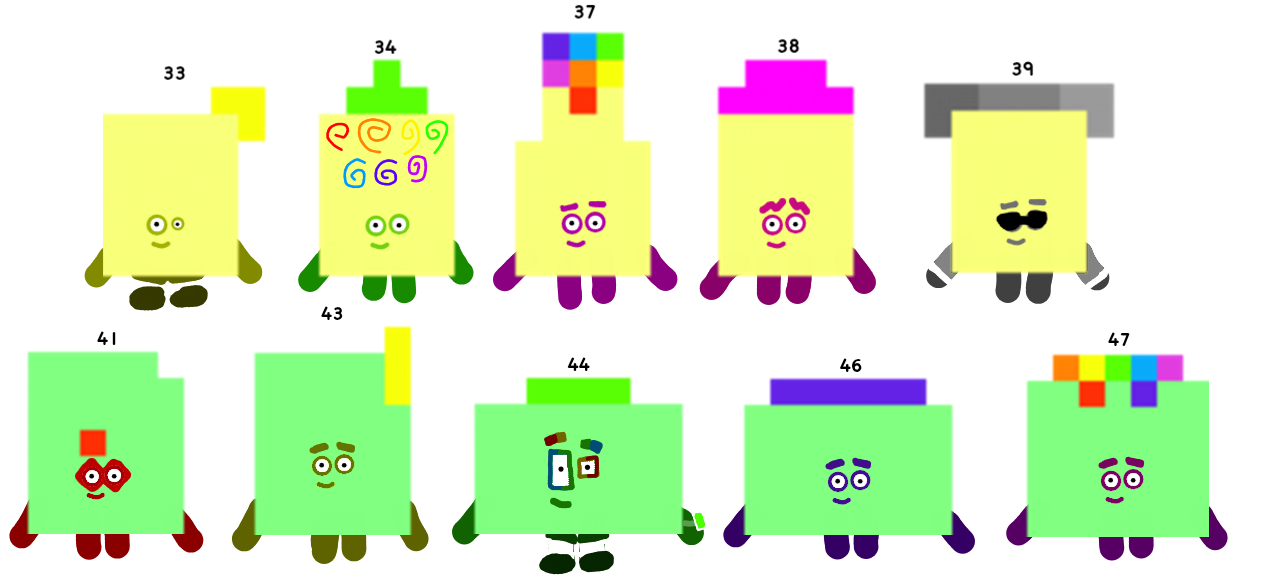 Fanmade 33 to 47 in Fanmade Numberblocks Series 8 by ...