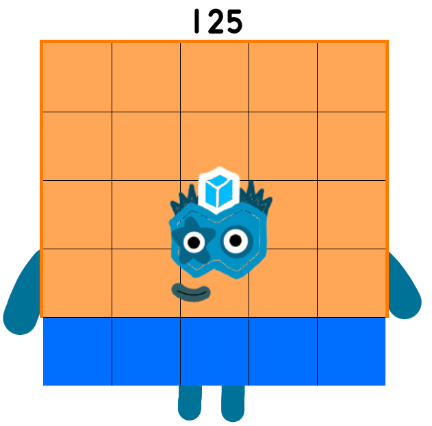 Num Block 125 New 125 (2026 Version) by RyanMakeNumberblocks on DeviantArt
