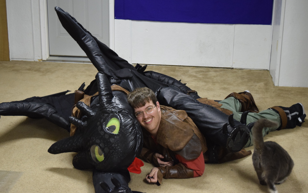 Toothless, Hiccup, and a cat?