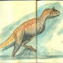 Carnotaurus in Watercolor