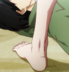 Black Hanekawa feet