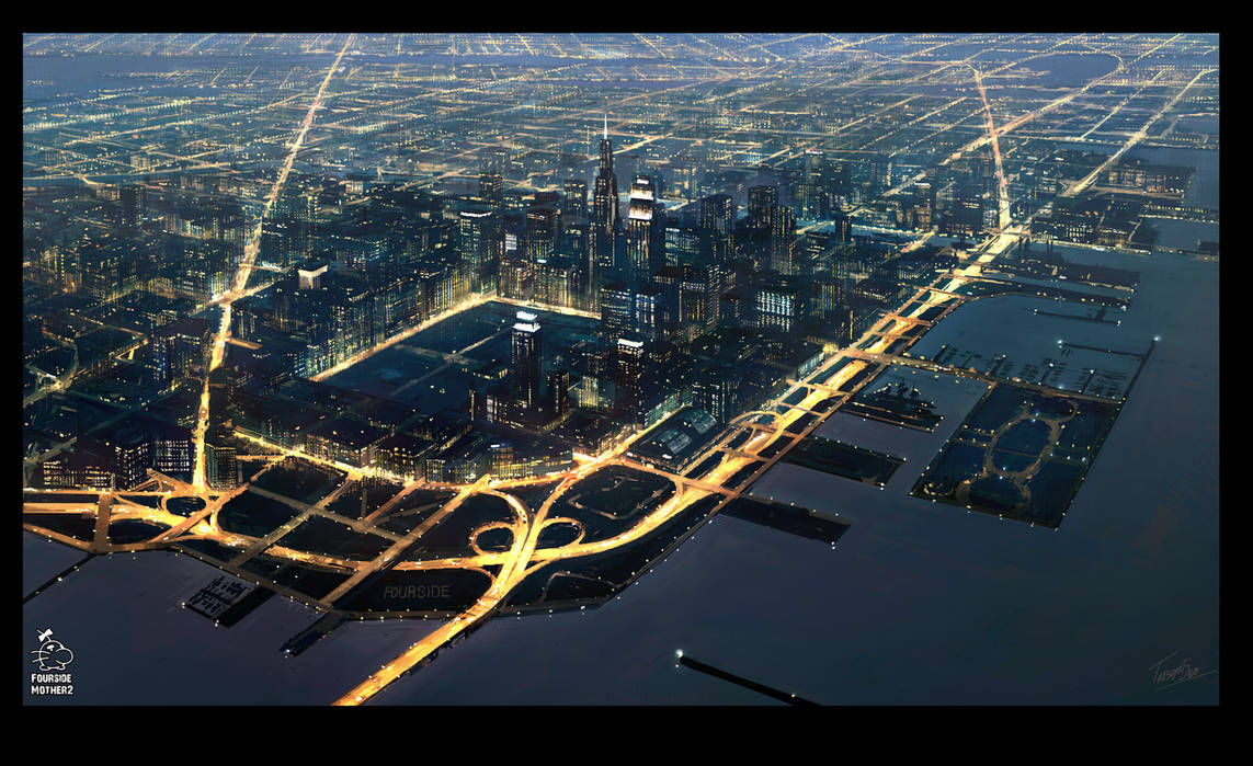 Fourside City-EarthBound- by guntama on DeviantArt