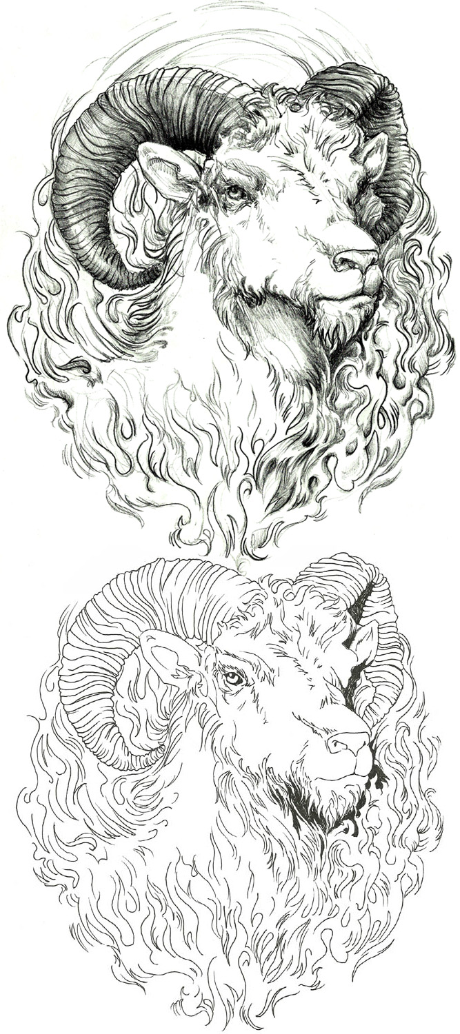 aries tattoo design