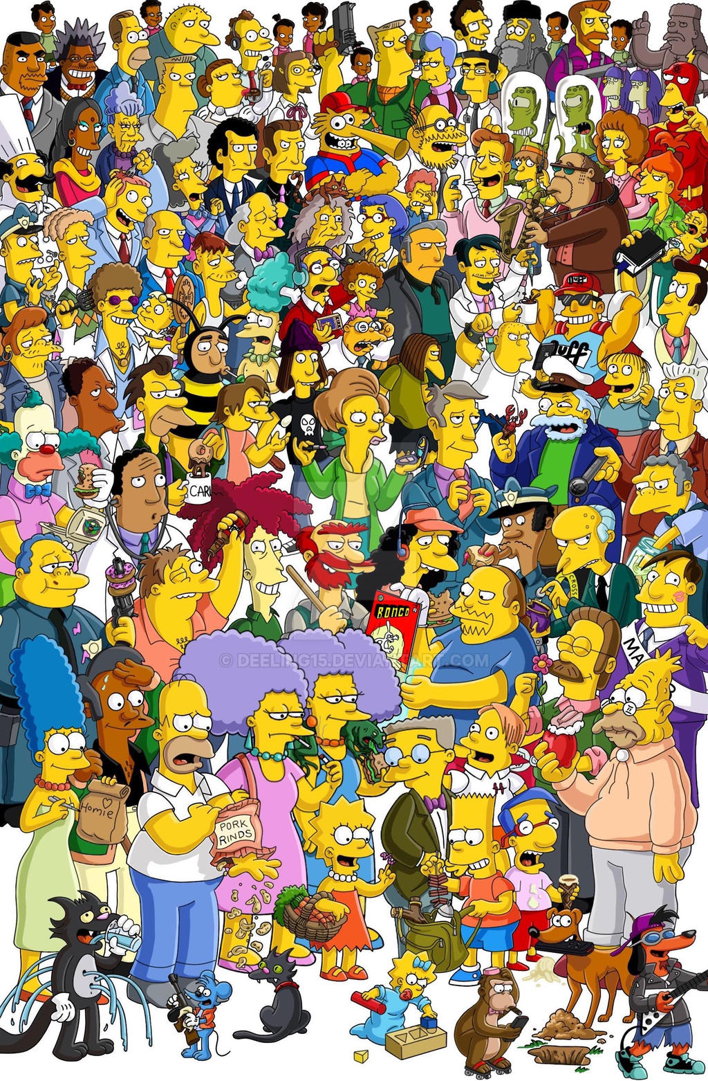 Simpsons Core Characters The SImpsons cast by deeling15 on DeviantArt