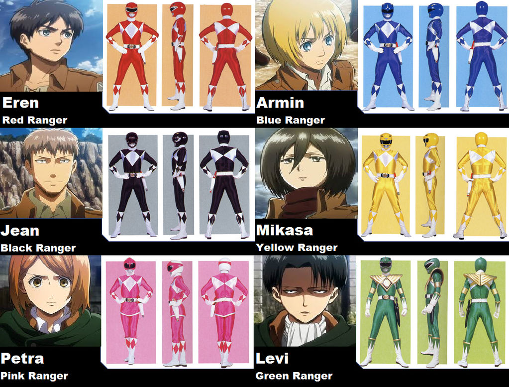 Anime Power Rangers-Attack on Titan MMPR by Autistic-teddy on DeviantArt