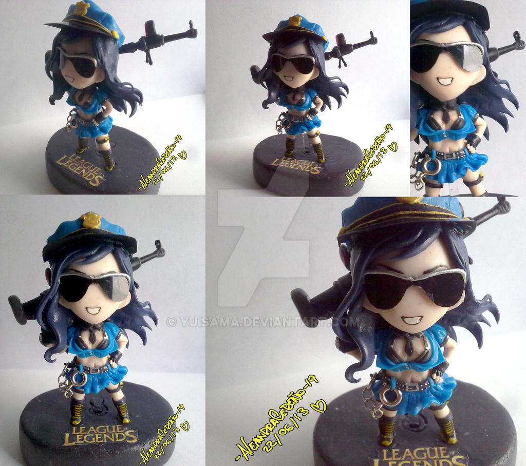 Officer Caitlyn League of Legend polymer clay