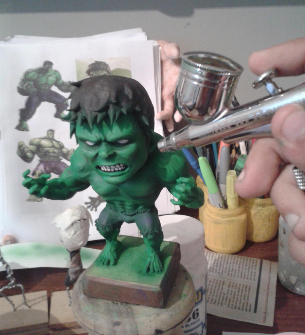 WIP HULK mini sculpture