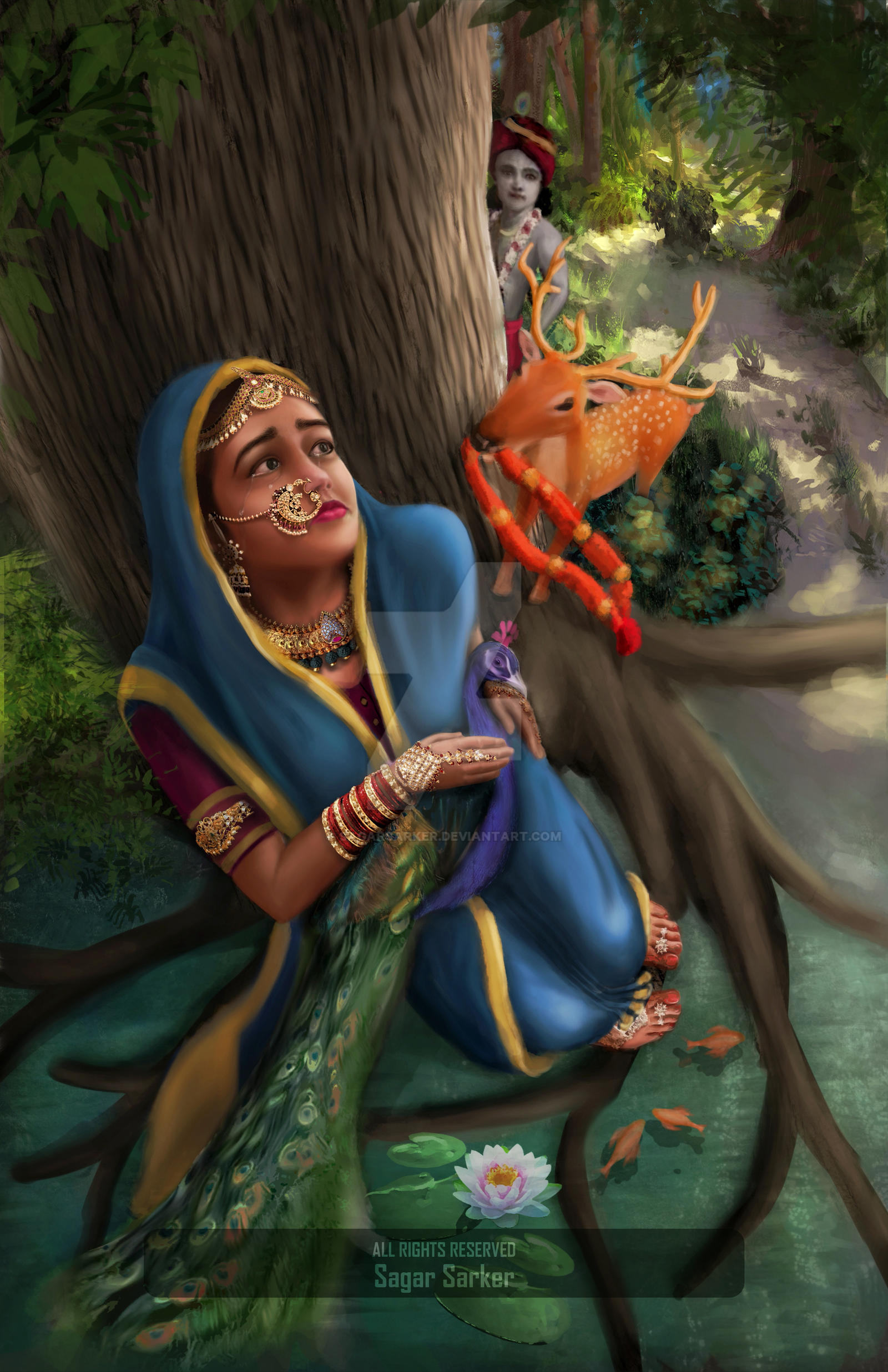 Radha Rani waits for Hari by SagarSarker on DeviantArt