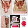 Red fox wooden box